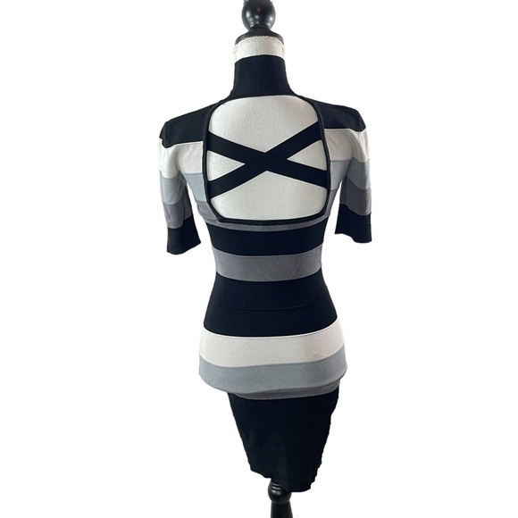 Bebe Striped Bodycon Dress - Picture 2 of 6